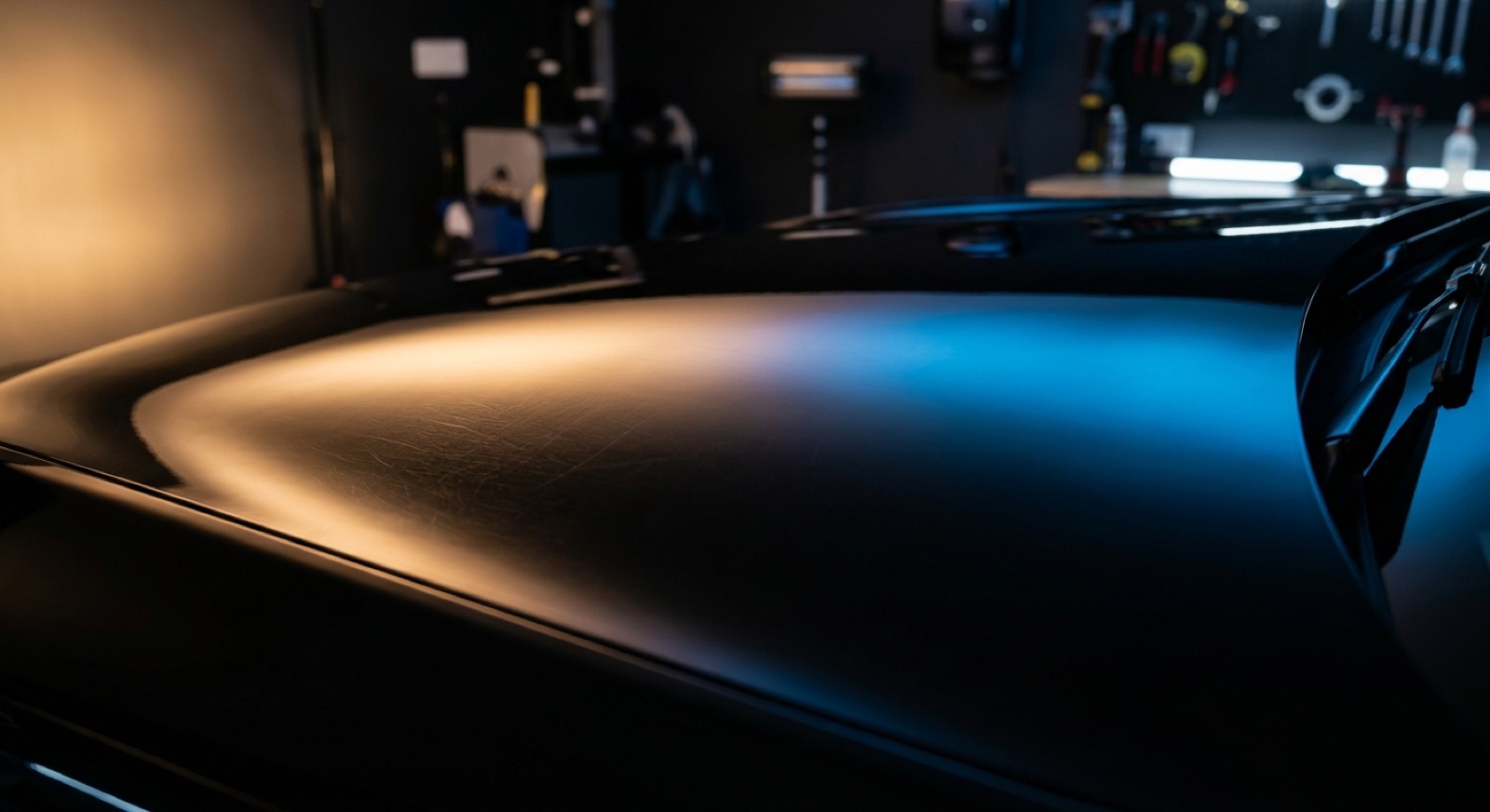 Glossy car bonnet finish protected by the Kovalent Graphene Matrix graphene coating